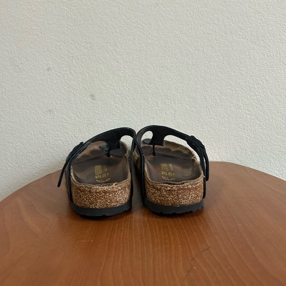 Birkenstock Women's Gizeh Footbed Sandal Black Size 8 Outdoor Adjustable Strap - Picture 7 of 9